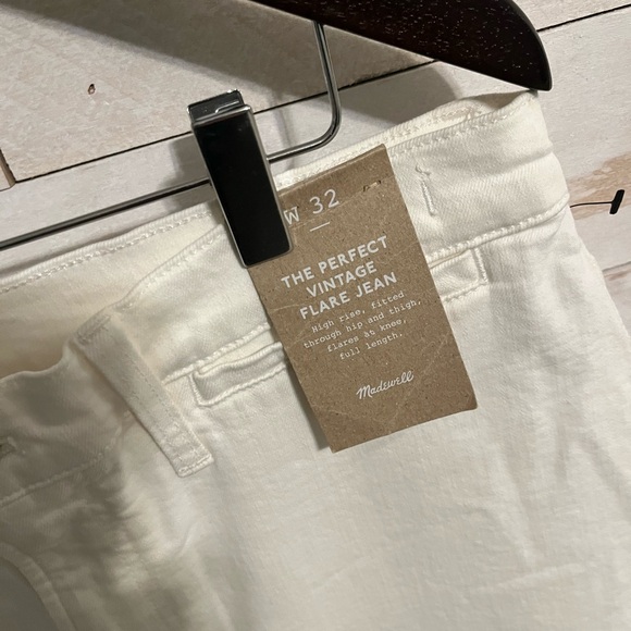NWT Madewell size 32 The perfect vintage flare jean in white - Picture 4 of 12